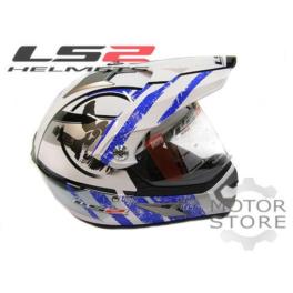 KASK LS2 MX433 STRIPE VISOR WHITE BLUE ROZMIAR XS KASK LS2 MX433 STRIPE VISOR WHITE BLUE ROZMIAR XS