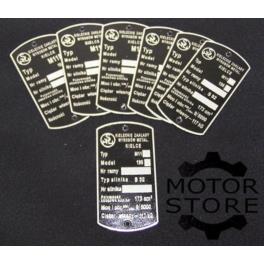 TABLICZKA ZNAMIONOWA SHL M11 175 TABLICZKA ZNAMIONOWA SHL M11 175