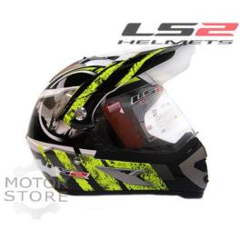 KASK LS2 MX433 STRIPE VISOR HI-VIS-YELLOW ROZM L KASK LS2 MX433 STRIPE VISOR HI-VIS-YELLOW ROZM L