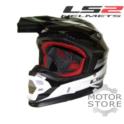 KASK LS2 MX456.48 FACTORY WHITE BLACK TITANIUM L