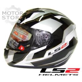 KASK LS2 FF350.1 SPIT WHITE TITANIUM XL KASK LS2 FF350.1 SPIT WHITE TITANIUM XL