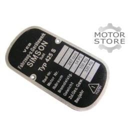 TABLICZKA ZN AWO SIMSON SPORT 250 425S TABLICZKA ZN AWO SIMSON SPORT 250 425S