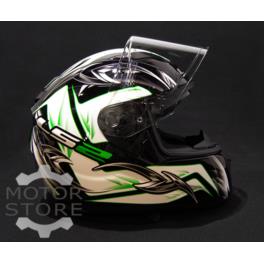 KASK LS2 FF320 STREAM STEEL WHITE BLACK GREEN XL KASK LS2 FF320 STREAM STEEL WHITE BLACK GREEN XL