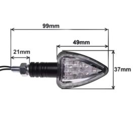 KIERUNKOWSKAZ LED CZARNY STOZEK BIAŁY KLOSZ PARA KIERUNKOWSKAZ LED CZARNY STOZEK BIAŁY KLOSZ PARA