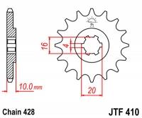 ZEBATKA NAPEDOWA PRZOD JTF410-13 13Z SUZUKI GN 125