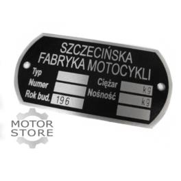 TABLICZKA ZN WOZKA WB3 JUNAK TABLICZKA ZN WOZKA WB3 JUNAK